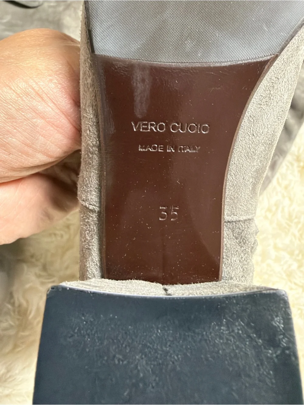 VERO CUOIO Women Soft Suede Thigh High Boots Size 5/ 35